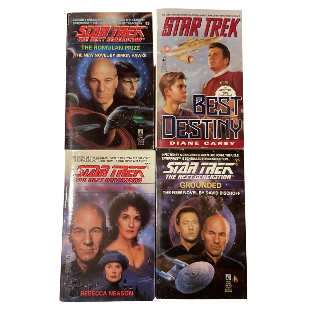 Star Trek Next Generation #25, 26 & 27 Paperback Book & Star Trek Best Destiny